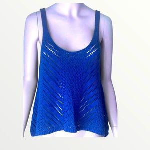 Abercrombie & Fitch Crochet Sleeveless Sweater Tank Top